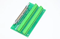 National Instruments CB-50LP interface module with 50x screw connection terminal blocks and 50pin ribbon cable connector