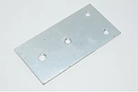 Aluminium switch panel 100x200x5mm with 1x 13.5mm and 3x 11mm holes