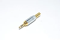 3,5mm stereo komboplugi metallirungolla max 4.4mm kaapelille *uusi*