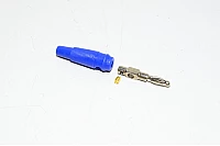 4mm blue male banana plug, straight, solder/screw type, spliceable *new*