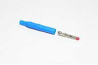 4mm blue male safety banana plug, straight, solder type, non stackable *new*