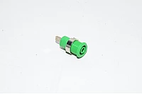 4mm vihreä paneeliasennettava eristetty turvabanaanipistoke Staübli SLB4-F/N-X 49.7044-25, M12x0.75mm, 1000V, 24A, CAT III *uusi*