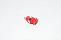 4mm punainen paneeliasennettava eristetty turvabanaanipistoke Staübli SLB4-F/N-X 49.7044-22, M12x0.75mm, 1000V, 24A, CAT III *uusi*