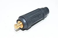 DKJ-35 black male connector for 25-35mm² cable, 2x M8 screw mount, 160-250A *new*