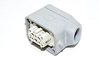 Harting heavy duty power Han 06E-F 16A female connector with housing Han 6B