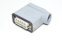 Harting heavy duty power Han 10A-F 16A naaras liitin Han 10A-gs-16 kotelolla