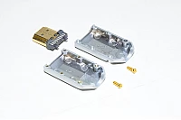 HDMI A uros liitin metallisella kuorella 9mm kaapelille, malli 2 *uusi*