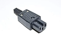 IEC 60320-1 C15 female power outlet connector, WD-SS WD-10, black, straight, rewireable connector, 250VAC 10A *new*