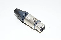 3pin 16A 50VAC naaras hopea Neutrik NC3FXX lukittava XLR signaaliliitin 3,5-8mm kaapeleille *uusi*