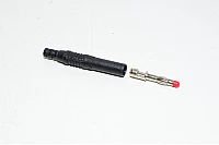 4mm black male safety banana plug, straight, solder type, non stackable *new*