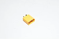 XT60-M keltainen 2pin uros virtaliitin kuorella, 500VDC, 30/60A *uusi*