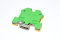 Conta-Clip SL 4/35 GNYE 1212.2 4mm² 800V yellow green grounding single-level feed-through terminal block with screw connection