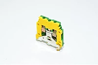 Entrelec M 4/6.P 5113 1SNA 165 113 R1600 4mm² 800V yellow green grounding single-level feed-through terminal block with screw connection
