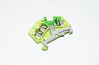 Wago 280-637 2,5mm² 800V 24A keltavihreä maadoittava yksikerrosläpimenoriviliitin jousivoimaliittimillä