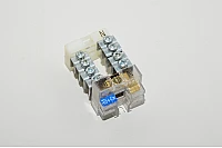 Ensto KN4.204 2x4 16mm² screw terminal block with PE + N coupling