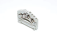 Wago 280-646 2,5mm² 800V 24A harmaa yksikerrosläpimenoriviliitin jousivoimaliittimillä