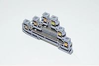 Entrelec D2,5/6.D 1SNA 115 542 R1200 2.5mm² 380V 22A harmaa kolmikerrosläpimenoriviliitin ruuvikiinnityksellä