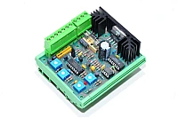 Electromen EM-28 DC-motor controller unit 12-24VDC 3A installed in Phoenix Contact UMK-SE series DIN-rail mounted enclosure