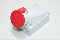Bals 1124 3PNE seinäasennus pistorasia 63A 5p 415V 6h voimavirtaliitin, IP44, M40 *uusi*