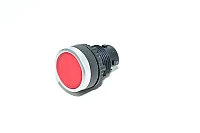 Baco 22mm halkaisijaltaan olevan Auxibloc Plus sarjan L21AH10 toimilaite valaistu punainen lukkiutumaton upotettu painonappi kromi peitelevyllä IP65