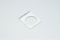 Legend plate, white yellow, 30x40mm square, for 22mm switches / indicator lights "NORM.-HUOLTO"