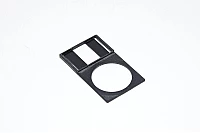 Legend plate holder, black, 30x50mm rectangular, for 22mm switches / indicator lights, for replaceble 26,7x18mm legend plates