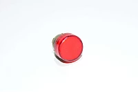 Telemecanique XB2-B series ZB2-BV04 red low profile indicator light operator head with metal frame and grooved lens cap for legend insertion IP65