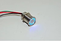 Aibeiken IB19A TLX15 19mm stainless steel stepless touch PWM dimmer with memory, concave, 12-24VDC, 2A *new*