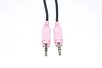 3,5mm stereo plug audio cable 1.7m pink *new*
