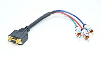 15pin sub DE-15F VGA signal converter with 3x RCA male input