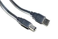 USB A-B kaapeli musta ilman ferriittejä 1.4m *uusi*