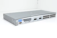HP ProCurve 2524 J4813A hallittava verkkokytkin + 2x J4853A 100-FX SC tranceiver moduulia