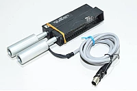 LAT Elektronik LAD4 1021 9/12 86mm red LED double line light with 4pin mini-DIN connector 10VDC *cosmetic damage*