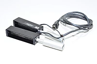 LAT Elektronik LAD4 7203S M4518 86mm punainen LED kaksois viivavalo jossa 4pin mini-DIN liitin 10VDC
