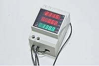 DIN kiskoasennettava digitaalinen monitoimimittari D52-2047, 80-300VAC, cos φ, kWh, W, käyttöaika, 0-100A epäsuora mittaus *uusi*