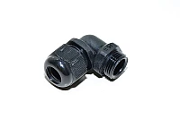 PG11, Jacob Perfect 50.411 PA9005 90° angle cable gland for 5...10mm cable, black, plastic, IP68