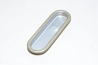 105x35x10mm Abloy handle 402 oval chromesteel recessed flush pull handle for sliding door, notably collided unit