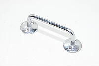 Chrome plated brass handle 98x40x8mm, flange mount