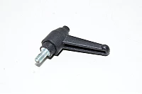 Pull to adjust black plastic handle 45mm steel M6 male thread RH