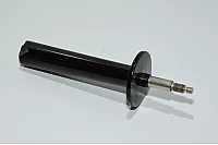 Round plastic handle with steel M8+M6 RH male thread *slightly chipped top*