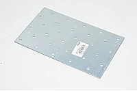 200x120x2mm Paslode 211177 teräksinen reikälevykiinnike jossa 30x 5mm reikiä *uusi*
