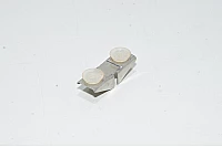 Glass shelf holder for 3mm rail with dual suction cups