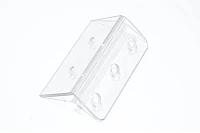 Plastic L-shaped mounting bracket 105x49x45mm with 3x 9.5mm, 2x 4mm holes