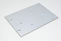 Aluminium switch panel 130x180x5mm with 2x countersink 5,5mm and 4x M4 holes