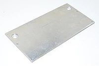 Alumiininen kytkinpaneeli 110x220x5mm jossa 2x upotettua 8mm ja 4x M4 reiät