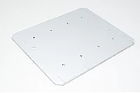 Alumiininen kytkinpaneeli 220x180x4mm jossa 2x 7,3mm ja 8x M6 reiät