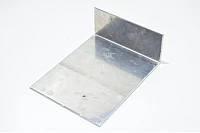 Aluminium L-panel 230x180x80x4mm with 2x M6 and 4x M4 holes