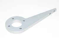 Aluminium flipping arm for rotary actuator, overall lenght 175mm, 2x M5 and 4x 6mm mounting holes