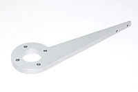 Alumiininen kääntövarsi kääntöpöydälle, konaispituus 241mm, 2x M5 ja 4x 6mm kiinnitysreiät