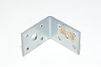 50x50x35x2,4mm steel plate with predrilled 1x 10mm, 8x 5mm, and 1x 6mm holes
